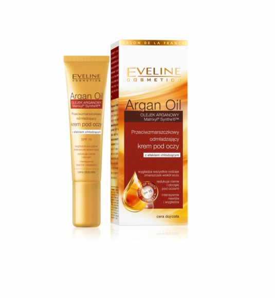 Przeciwzmarszczkowy odmładzający krem pod oczy Argan Oil Eveline Cosmetics