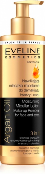 Nawilżające mleczko micelarne Eveline Cosmetics Argan Oil