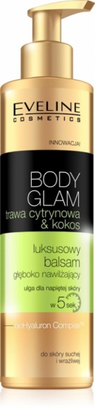 BODY GLAM trawa cytrynowa & kokos Balsam głęboko nawilżający Eveline Cosmetics