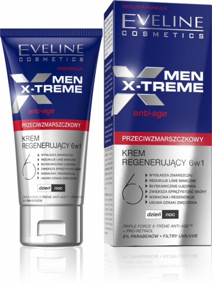 Eveline Cosmetics MEN X-TREME Przeciwzmarszczkowy Krem Regenerujący 6w1