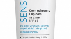 Krem ochronny z lipidami SPF 15 na zimę Iwostin Sensitia LIFESTYLE, Uroda - Krem ochronny z lipidami SPF15 na zimę Iwostin Sensitia tworzy na skórze delikatny film ochronny, skutecznie i długotrwale zabezpieczając ją przed szkodliwym wpływem czynników zewnętrznych, głównie wiatru i mrozu.