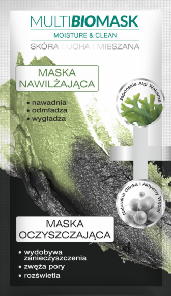 MOISTURE & CLEAN MASKA NAWILŻAJĄCA + MASKA OCZYSZCZAJĄCA