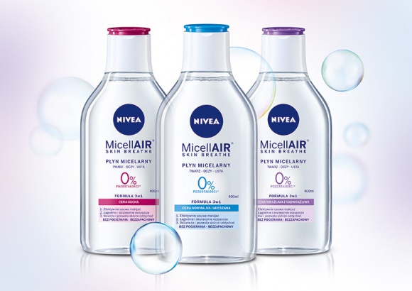 POZWÓL SKÓRZE ODDYCHAĆ z nową linią NIVEA MicellAIR Skin Breathe