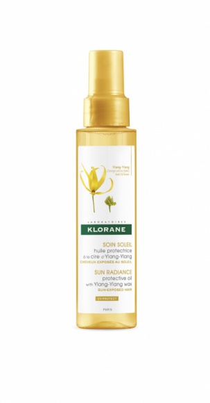 Klorane olejek do włosów na bazie wosku Ylang-Ylang ochrona UV